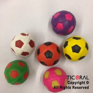 PELOTA FUTBOL FLUO 3 CM (COTILLON) x 6 UNIDADES